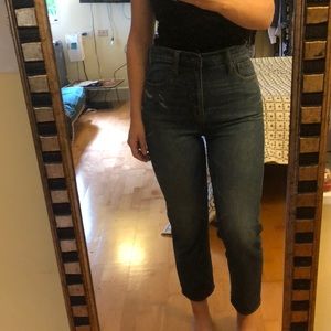 madewell classic straight jean midwash sz 27